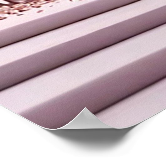 Elegantes Rosa Ballondekor Poster (Ecke)