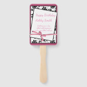 elegantes rosa Band süß 16 Fächer (Rückseite)