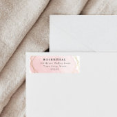 Elegantes rosa Bat Mitzvah Rücksendeadresse Label