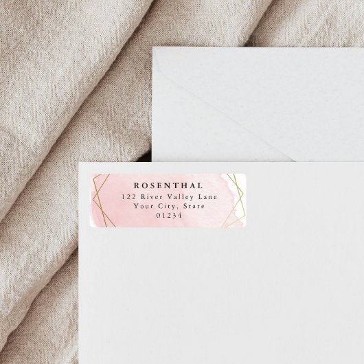 Elegantes rosa Bat Mitzvah Rücksendeadresse Label