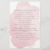 Elegantes rosa Bat Mitzvah Zeremonie Papier Progra (Hinten)