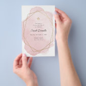 Elegantes rosa Bat Mitzvah Zeremonie Papier Progra (Handgriff)