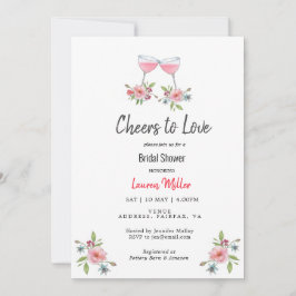 Elegantes Rosa Beifall für Liebe Brautparty Ankündigung