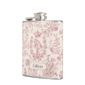 Elegantes Rosa Beige Reittiere Name der Florentine Flachmann (Links)