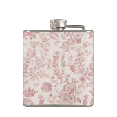 Elegantes Rosa Beige Reittiere Name der Florentine Flachmann (Rückseite)