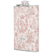 Elegantes Rosa Beige Reittiere Name der Florentine Flachmann (Links)