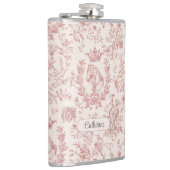 Elegantes Rosa Beige Reittiere Name der Florentine Flachmann (Rechts)