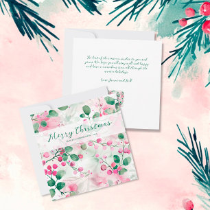 Elegantes Rosa Berries Weihnachten