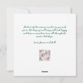 Elegantes Rosa Berries Weihnachten (Rückseite)