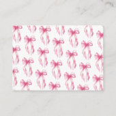 Elegantes Rosa Bindung an das Brautparty des Knote Begleitkarte (Rückseite)