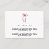 Elegantes Rosa Bindung an das Brautparty des Knote Begleitkarte (Vorderseite)