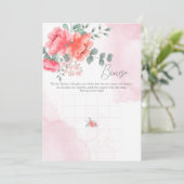 Elegantes, rosa Bingospiel Einladung (Stehend Vorderseite)