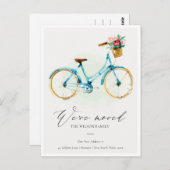 Elegantes rosa, blau-gelbes Blumenrad Wir haben un Postkarte (Vorne/Hinten)