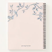 Elegantes Rosa & Blau Notizblock (Rückseite)