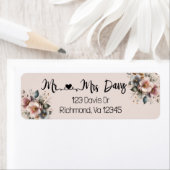 Elegantes Rosa, Blau und cremefarbene Blumen (Insitu)