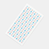 Elegantes rosa blaues Mit Monogramm Zeichensymbol Serviette (Ecke)