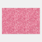Elegantes Rosa Bling Silberner Glitzer Geschenk Geschenkpapier Set (Vorderseite 3)