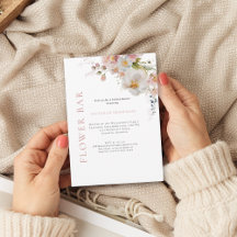 Elegantes Rosa Blume Bar Florales Brautparty