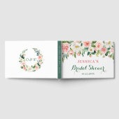 Elegantes Rosa Blume Blumenmuster Brautparty Gästebuch (Voll)