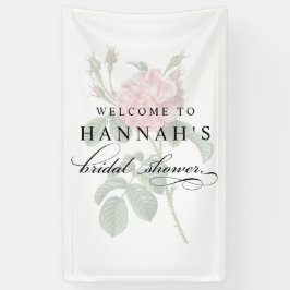 Elegantes rosa Blume Brautparty Banner