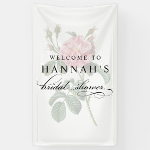 Elegantes rosa Blume Brautparty Banner