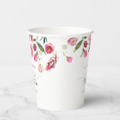 Elegantes rosa Blume Brautparty Pappbecher (Rechts)