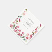 Elegantes rosa Blume Brautparty Serviette (Ecke)