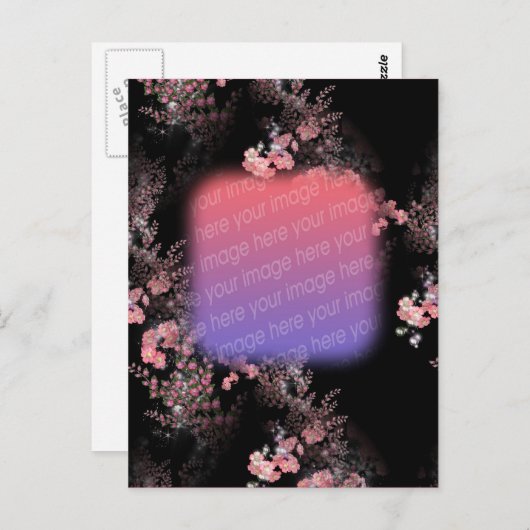 Elegantes Rosa Blume Foto Postkarte (Vorne/Hinten)