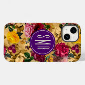 Elegantes rosa Blume, gelb Case-Mate iPhone Hülle (Rückseite (Horizontal))