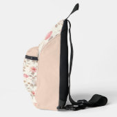 Elegantes rosa Blume Muster Crossbody Bag (Rechts)