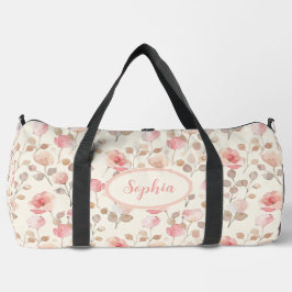 Elegantes rosa Blume Muster Duffle Bag