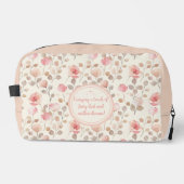 Elegantes rosa Blume Muster Waschbeutel (Vorderseite)