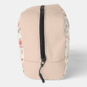 Elegantes rosa Blume Muster Waschbeutel (Rechts)