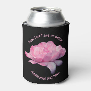 Elegantes Rosa Blume Personalisiertes Party Dosenkühler
