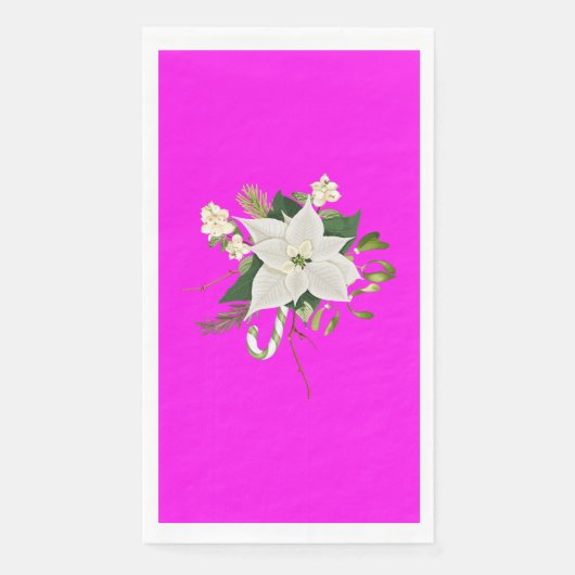 Elegantes rosa Blumen-Design perfekt für Partys Serviette (Vorderseite)