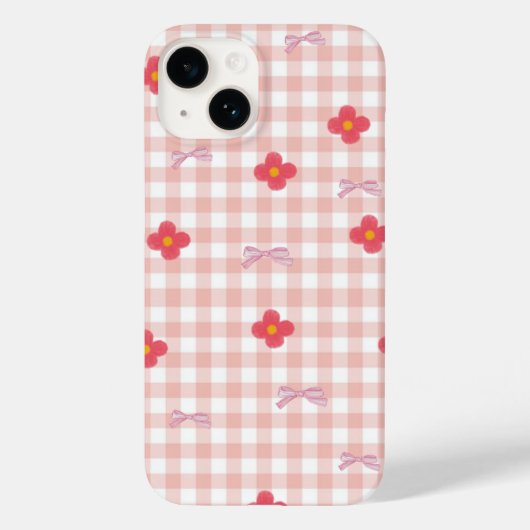 Elegantes rosa Blumen-Handyhülle Case-Mate iPhone Hülle (Rückseite)