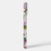 Elegantes rosa Blumen iPhone Case Buntglas (Rückseite / Rechts)