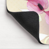 elegantes rosa Blumen Mousepad (Ecke)