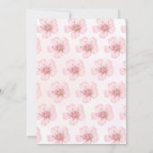 Elegantes rosa Blumen-Muttertags-Brunch Einladung (Rückseite)