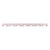 Elegantes rosa Blumenband Satinband (Vorderseite)