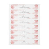 Elegantes rosa Blumenbeet rund um das Label (Bogen)