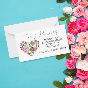 Elegantes rosa Blumendesign Danke Mitteilungskarte