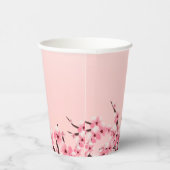 Elegantes rosa Blumenkirschchen Blossom Party Pappbecher (Rechts)