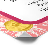 Elegantes rosa Blumenkohl Salon Menü Poster (Ecke)