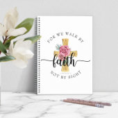 Elegantes rosa Blumenkreuz Notizblock