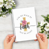 Elegantes rosa Blumenkreuz Notizblock