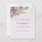 Elegantes Rosa Blumenladen Save the Date einladen (Vorderseite)