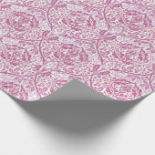 Elegantes rosa Blumenmuster Geschenkpapier (Ecke)