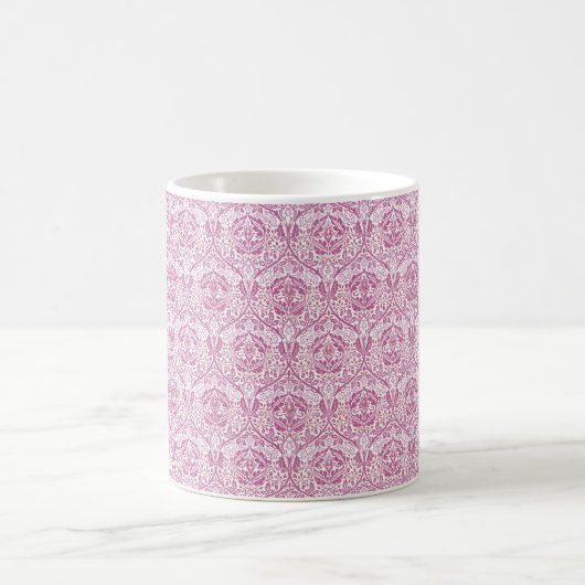 Elegantes rosa Blumenmuster Kaffeetasse (Mittel)