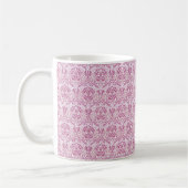 Elegantes rosa Blumenmuster Kaffeetasse (Links)